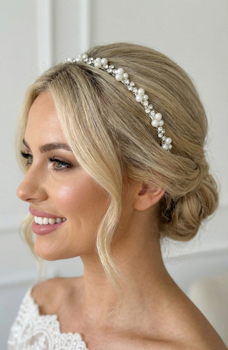 Braut haarreif silber mit - haarreif,