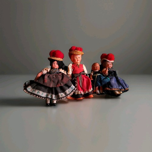 Puppen vintage schildkröt - 4x,