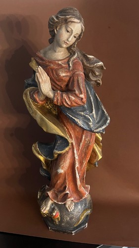 Alte holz figur maria - maria, betend