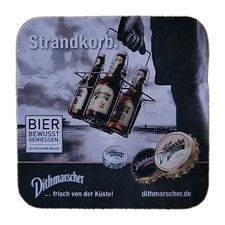 Bierdeckel Bierfilz Coaster Beermat Dithmarscher Pilsener Bier # STRANDKORB. #