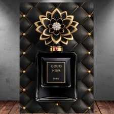 LEINWAND BILDER XXL POP ART PARFUM FLACON SCHWARZ GOLD ABSTRAKT WAND POSTER 776