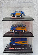 Lufthansa Schuco Modellautos 1:87, VW Bus T1 Samba - VW Käfer - MercBenz L319