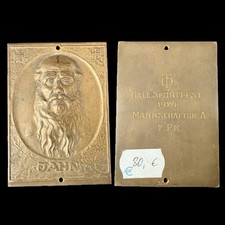 Bronze Plakette Turnvater