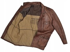DAVID MOORE Braune Lederjacke