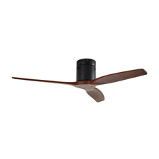Lucande Deckenventilator Vindur schwarz Holz DC leise Ventilator Lampe Leuchte