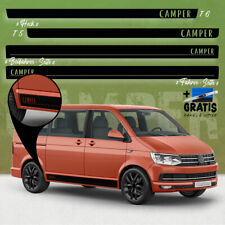 Bus Seiten-Streifen Aufkleber-Set, komp. mit VW T5 T6 - Camper O Langer Radstand