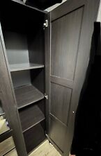 Schwarzer Kleiderschrank mit Spiegeln, 3 Türen