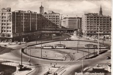 Postkarte :    BERLIN - ALEXANDERPLATZ mit Straßenbahn ; ca.1959