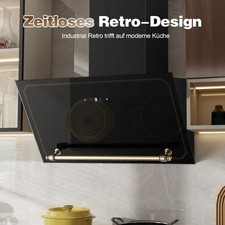 Wandmontage Dunstabzugshaube 60cm Touch Display Abzugshaube Edelstahl Glas A+++