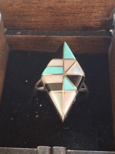Ring zuni inlay stil - ring, zuni-inlay