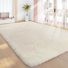 Flauschiger Hochflor Shaggy Teppich, weich & gemütlich für Wohn- & Schlafzimmer