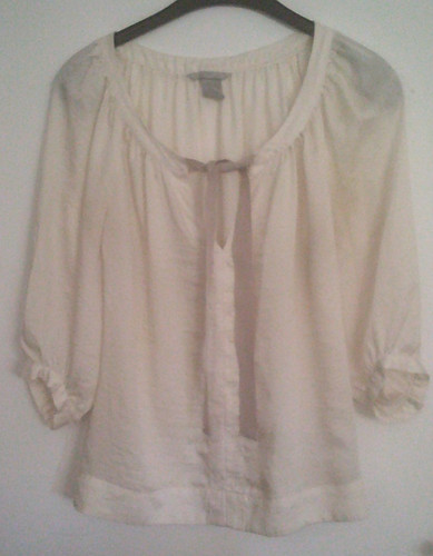 Beige bluse mit - mit, dkl.-beigem