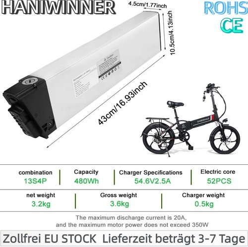 Bike akku 48v 10ah - 10ah, li-ion