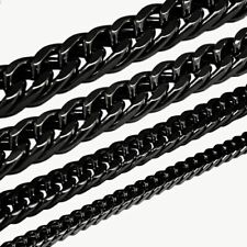 Edelstahl Panzerkette / Armband  Herrenkette Halskette Kette Silber Schwarz Gold