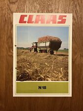 Orig. CLAAS Ladewagen N18 Prospekt Heft Traktor Schlepper Fahr Güldner IHC  A1