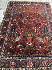 Orient Teppich orientalisch Handgeknüpft  Antik Vintage Perser Vogel  200x145