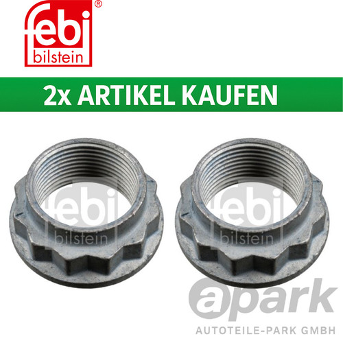 Achs mutter achsstummel - 2x,