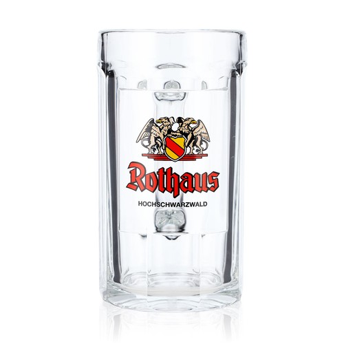 Rothaus bier glas krug - 0,4l,
