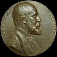 WIEN / ÖSTERREICH: Medaille 1910. NUMISMATIK - JOHANN FÜRST VON LIECHTENSTEIN.