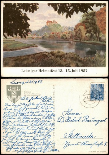 Ansichtskarte leisnig - ansichtskarte,