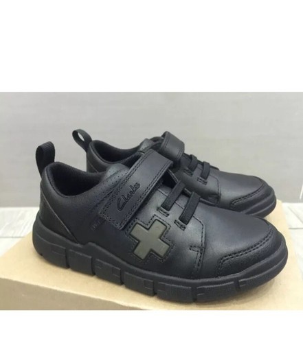 Clarks jungen schwarz leder - jungen,