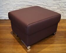 Dunkelrot Echtleder Hocker mit