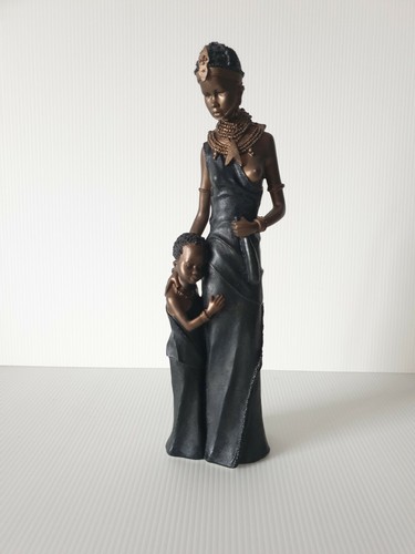 Dekofigur massai mutter - massai, mit
