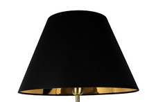 Lampenschirm Stoff schwarz/ innen gold 40/20/24 cm Schirm konisch Stoffschirm