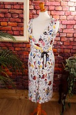 Vintage GUCCI Sommerkleid white tattoo Logo Print Viskose L 40