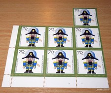 Briefmarken (7 Stück mit Rand ) 1990 Bund Mi-Nr. 1486 postfrisch  #o51