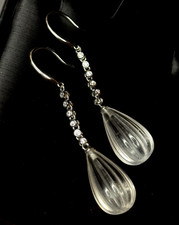 Feine Ohrringe Bergkristall