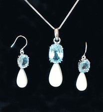 Aquamarin Collier mit