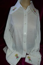 Bluse* Shirt *Hemd *60er *TRUE VINTAGE* 60s blouse * Dackelohrkragen