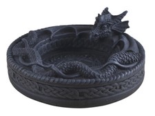 Drachen Aschenbecher mit Drachenkopf 16 cm Ascher rauchen Zigaretten Figur