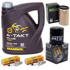 Wartung Set für Triumph Bonneville 865 800 Öl 4L Luftfilter Ölfilter Zündkerzen