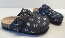 BJÖRNDAL ° coole Clogs Gr. 26 blau Leder Fussball Jungen Schuhe Pantoffel Kiga