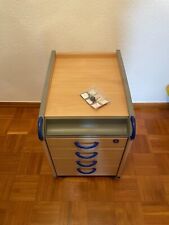 Moll Rollcontainer Maxi I Buche Natur I Dekor: blau