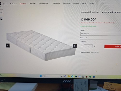 Taschenfederkernmatratze