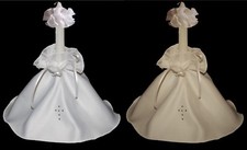 Kerzentuch +/- Tropfschutz mit Straß - Kreuz zum Kommunionkleid Anzug Taufe neu