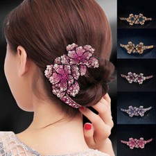 1Pcs Mode Frauen Strass Blume