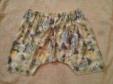 kurze Haremshose Pumphose Pluderhose Upcycling   Gr./40/42/46 blumen