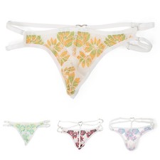 Spitzen Bikini Blumen Tanga Brandneu Zustand Hohe Elastizität Print Muster