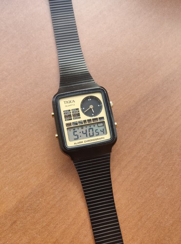 Vintage lcd digitaluhr tiqua - lcd,