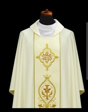 White  Messgewand  Chasuble
