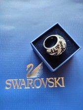 Original Swarovski Ring Chick Zebra, rhodiniert, schwarz/kristall - Größe 53