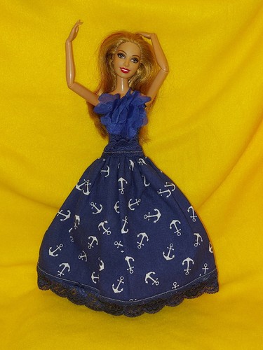 Barbie kleid maritim - kleid,