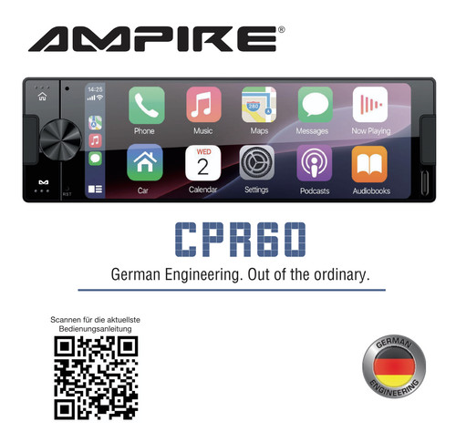 Ampire cpr60 smartphone din - ampire, 1-din