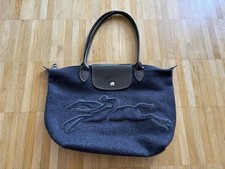 Longchamp Le Pliage Collection – Schultertasche aus Wollstoff – Top Zustand