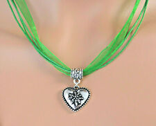 Oktoberfest Trachtenkette Trachtenband Organzaband Edelweiß Herz Wies'n