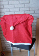 Stuhlhusse, Nikolausmütze, Stuhlüberzug, 4er Set, Rot, 100% Polyester